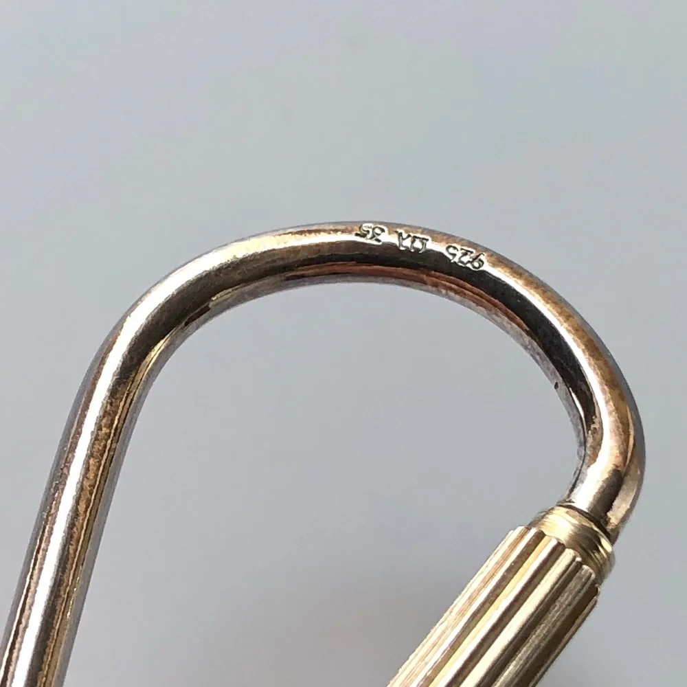 sterling silver keychain Parthenon Greek screw closure 925 Athenian Acropolis